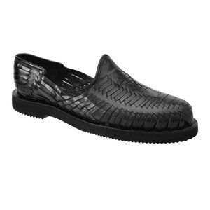 Men's Handmade Quality Leather Mexican Slip-On Huarache Closed-Toe Sandals 1411